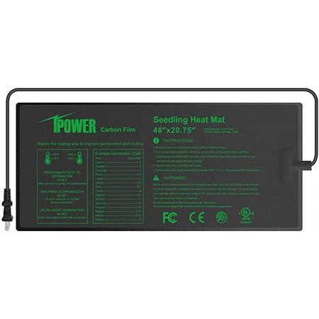 Ipower 48" x 20.75" Seedling Heat Mat, Black, 2-Pack, 2PK GLHTMTPROLX2